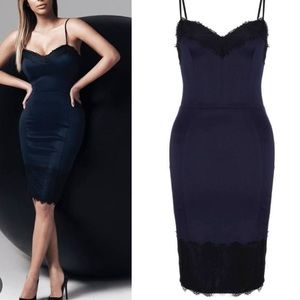 Kardashin kollection navy blue dress
